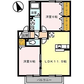 ウエスト孕の物件間取画像