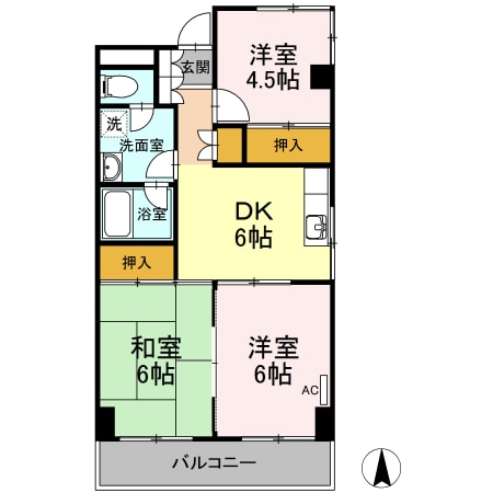 一ツ橋レジデンスの物件間取画像