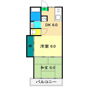 東山コーポの物件間取画像