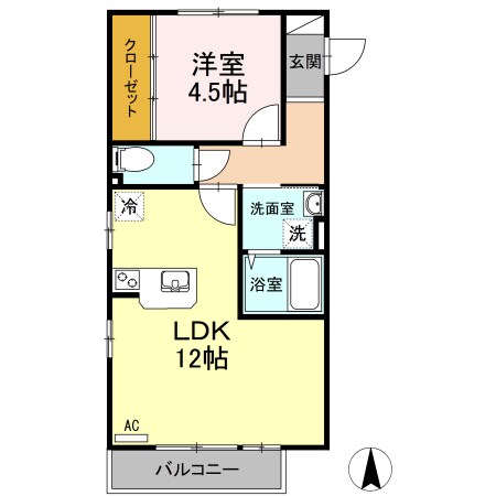 セジュール ﾓﾅﾘｴの物件間取画像