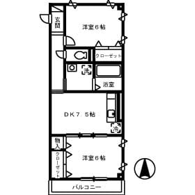 ブルージュ･ＴＡＫＡＳＯＮＥの物件間取画像