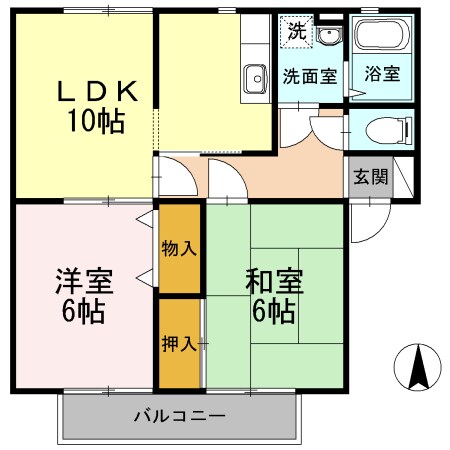 アムール C棟の物件間取画像