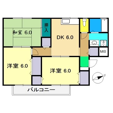 ドミール田中 Ⅱの物件間取画像