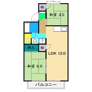 ボーヴィラージュ和田 Ⅱ B棟の物件間取画像