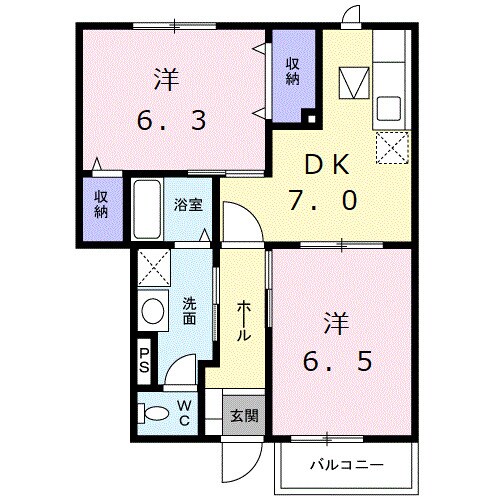 サンハイツ・Ⅲの物件間取画像