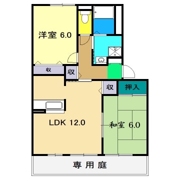 フォブールいちのみやの物件間取画像