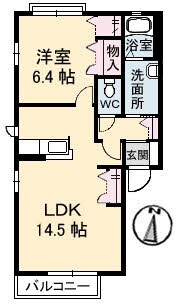 シャーメゾン・フレール D棟の物件間取画像