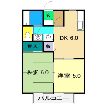メゾンドール宮地 Ⅱの物件間取画像
