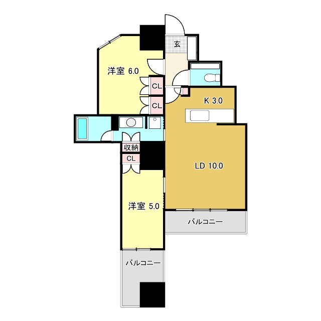 セントラルレジデンス高知中央公園の物件間取画像