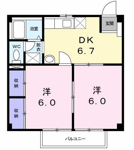 カーサしろやまⅠの物件間取画像