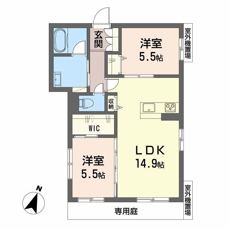 リバーサイド中万々の物件間取画像