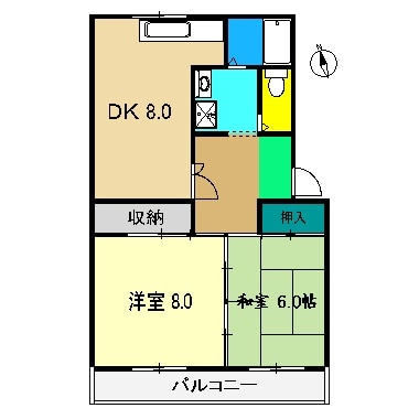 松岡マンションの物件間取画像