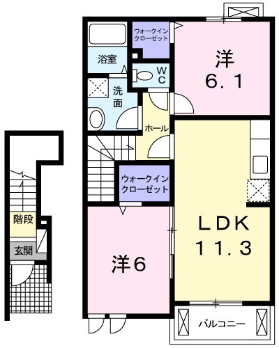 アンジュの物件間取画像