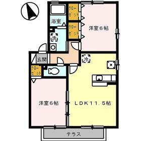 ウエスト孕の物件間取画像