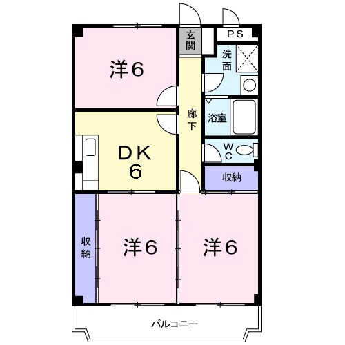 ジャーマン　アイリス　西川の物件間取画像