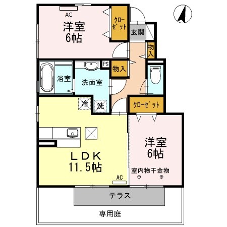 ソレイユⅠの物件間取画像
