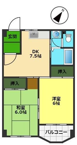 岡林マンション(高須)の物件間取画像