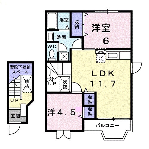 クレアールⅠの物件間取画像