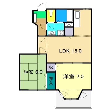 エンゼルハイツ高須の物件間取画像