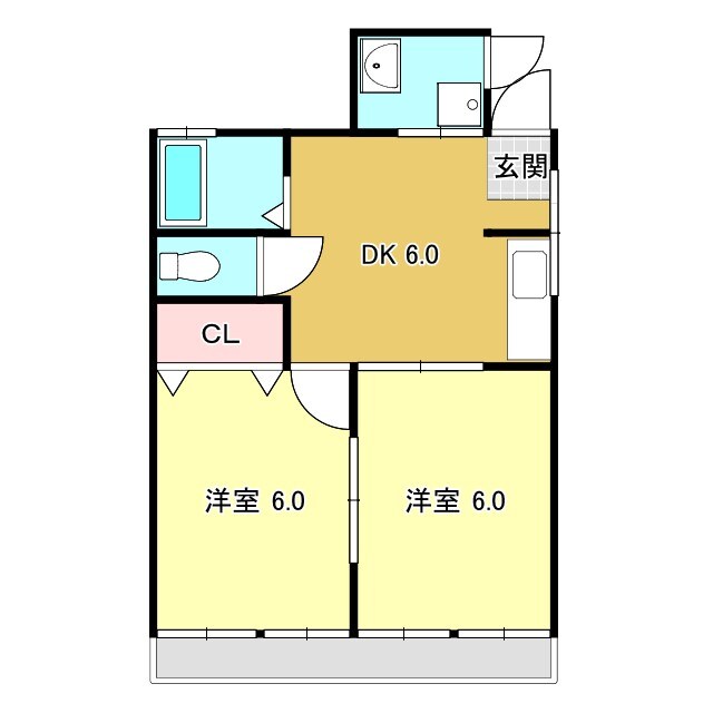 グリーンハイツ(愛宕山)の物件間取画像