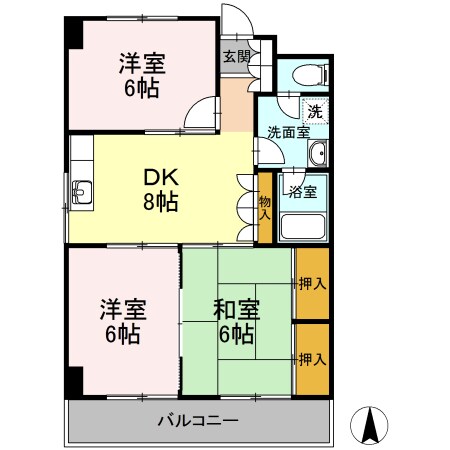 一ツ橋レジデンスの物件間取画像