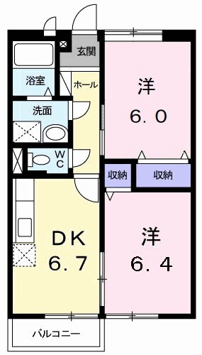 エルディム枝川Ⅰの物件間取画像