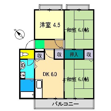 フローラル赤堤 C棟の物件間取画像