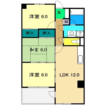 レジデンス扇の物件間取画像