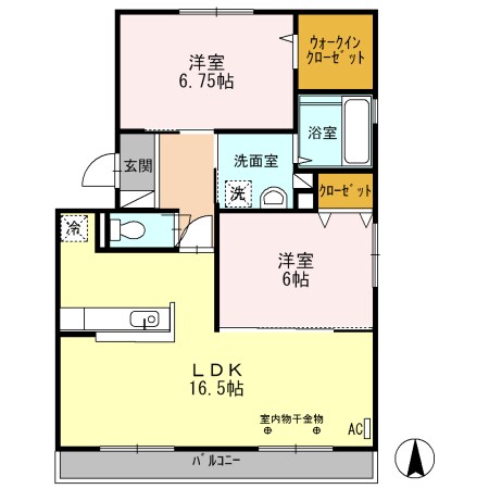 グランディオ B棟の物件間取画像
