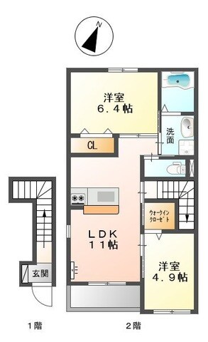 Ohana雄峰﨑の物件間取画像