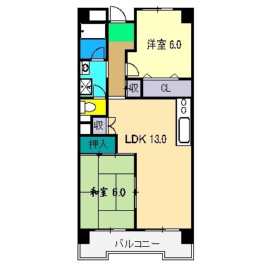 塩田町マンションの物件間取画像