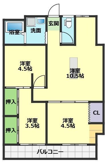 イッケイあたごビルの物件間取画像