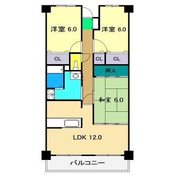 サーパス高須一番館 504号室の物件間取画像