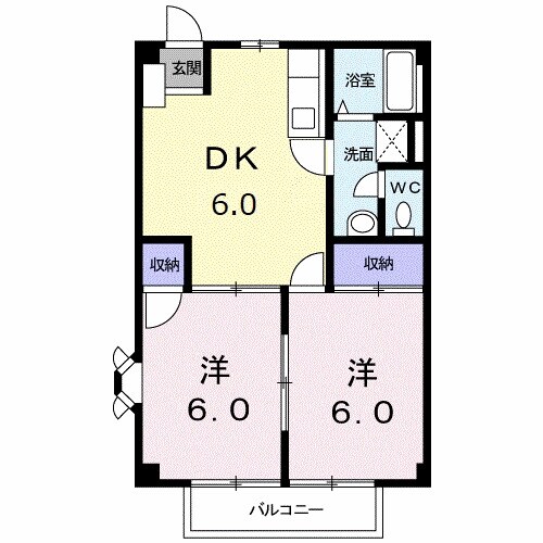 コモドハイツＡの物件間取画像