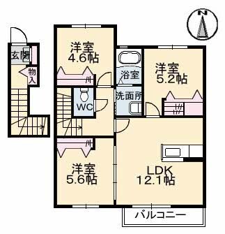 シャーメゾン・ル・プレ A棟の物件間取画像