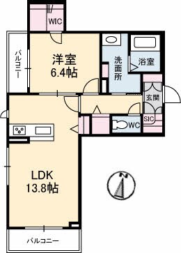 グランベレオ鷹匠の物件間取画像