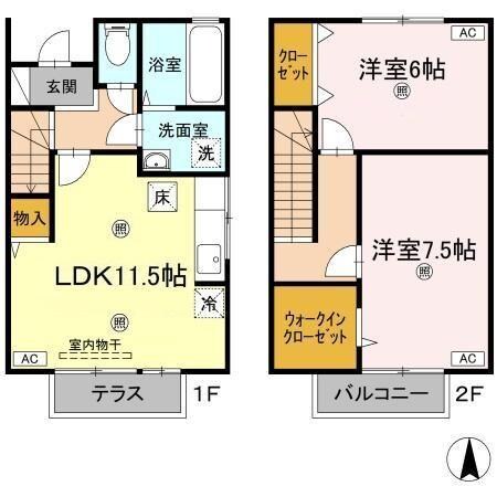 グランドソレーユ B棟の物件間取画像