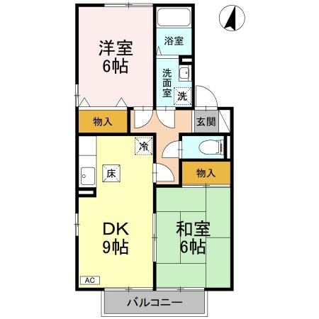 メナージュ A棟の物件間取画像