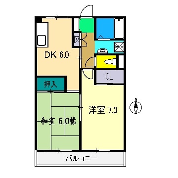 木の丸グリーンハイツの物件間取画像