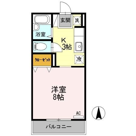 コーポブルースカイの物件間取画像