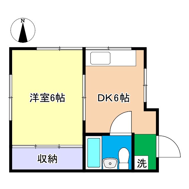 Ｓｕｎｎｙ ｆｌａｔ，Ｍの物件間取画像
