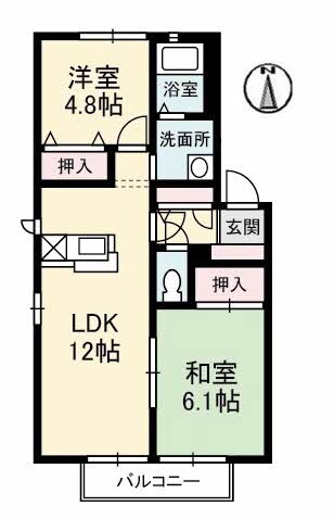 クレセント・トウヨウ C棟の物件間取画像