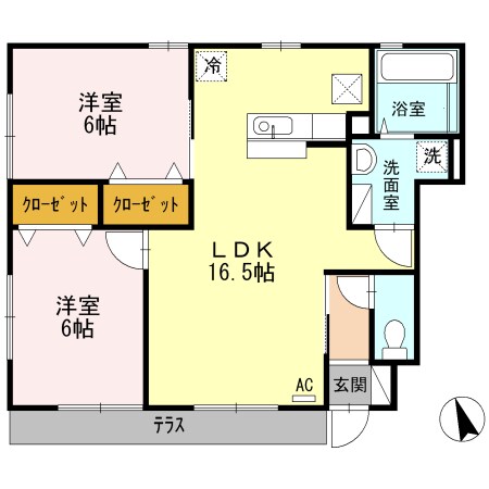 ピースフル Ⅱの物件間取画像