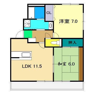 サンモール北竹島の物件間取画像