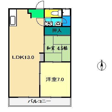 コーポ百石の物件間取画像