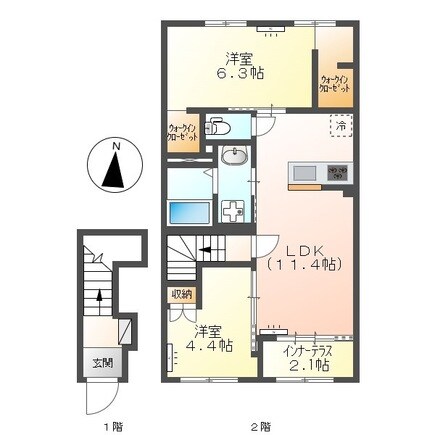 （仮）福井東町新築アパートⅠの物件間取画像