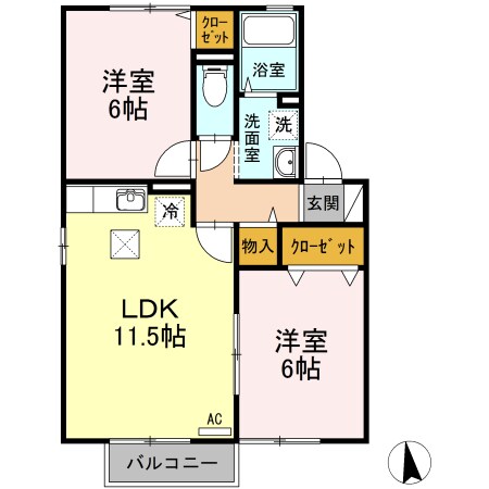 マーブル土佐の物件間取画像