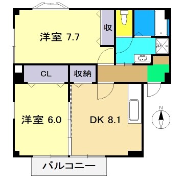 ヒルズビレッジの物件間取画像