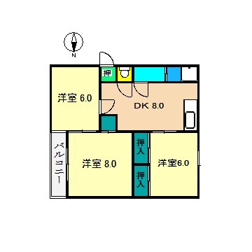 シティ次郎丸の物件間取画像