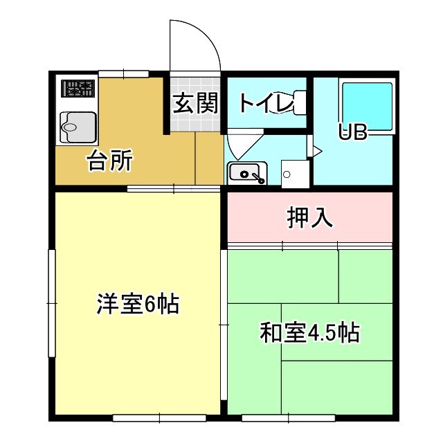 河崎ハイツの物件間取画像